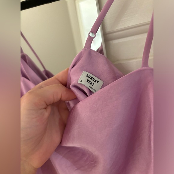 Lilac Sunday Best Silk Tie Top - Picture 4 of 7